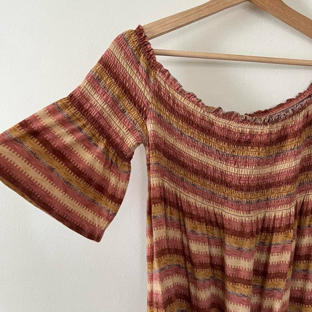 Brown Off Shoulder Top